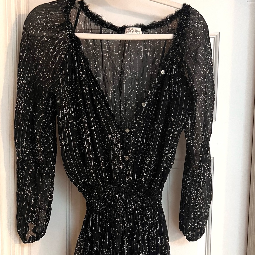 LoveShack Fancy Star Popover Maxi Dress
